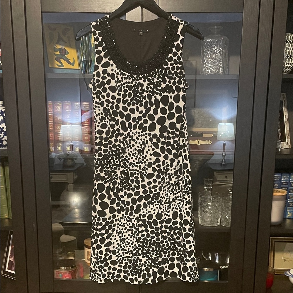 ♻️Tiana B. Black and White Polka Dot Dress